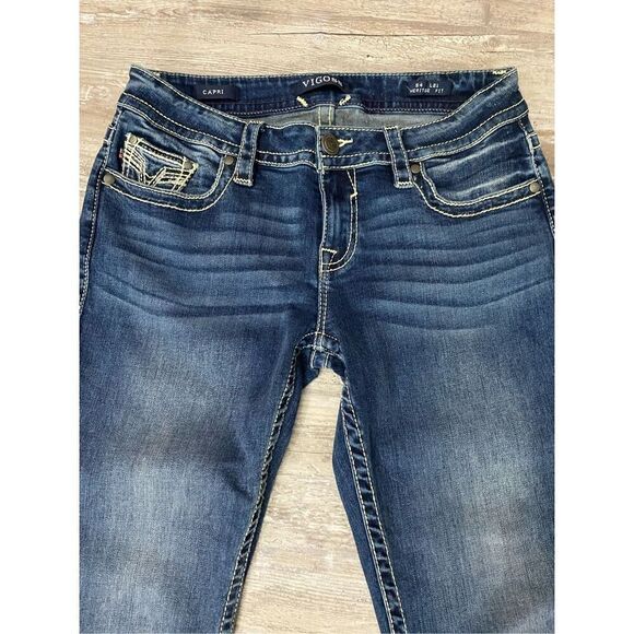 Vigoss Capri Jeans Heritage Fit Stretch Cropped Women’s Size 4 - Picture 2 of 6